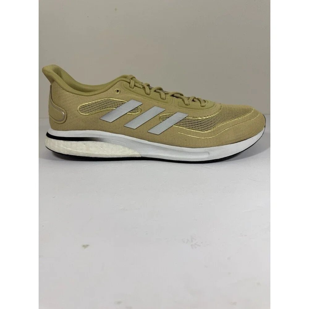 Size 16-Men’s adidas Supernova Running Shoes Gold White Running Shoes FX7414 NEW